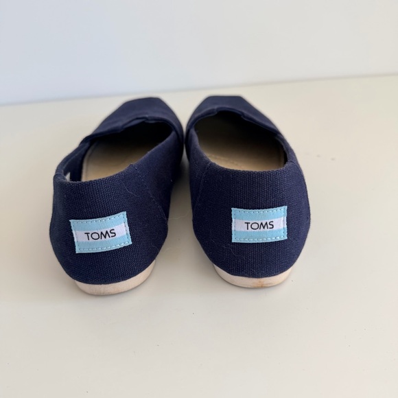 Toms Dark Blue Canvas Loafers Wear Good Slip On Shoes Women’s Size 6.5 - Picture 7 of 11